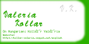valeria kollar business card